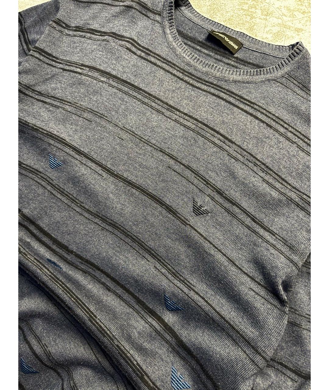 EMPORIO ARMANI Темно-синий джемпер / свитер, фото 2