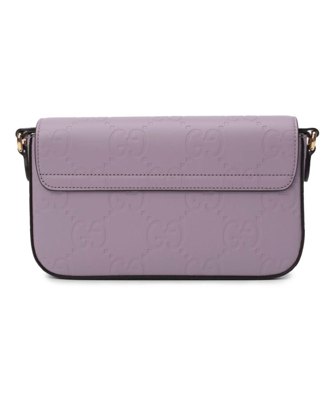 GUCCI Фиолетовая кожаная сумка через плечо, фото 3
