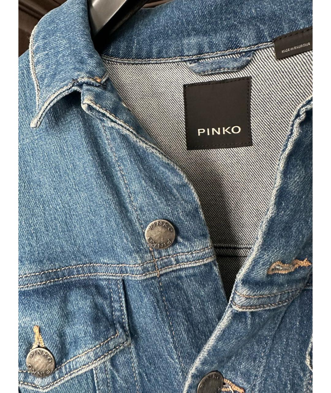PINKO Синяя деним куртка, фото 3