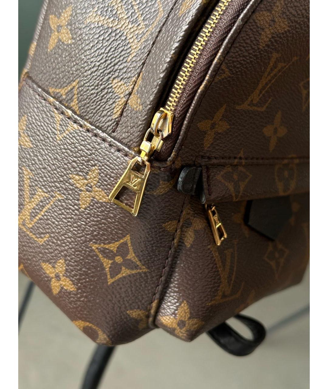 LOUIS VUITTON Коричневый кожаный рюкзак, фото 7