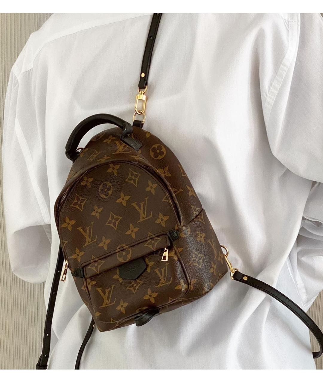 LOUIS VUITTON Коричневый кожаный рюкзак, фото 8