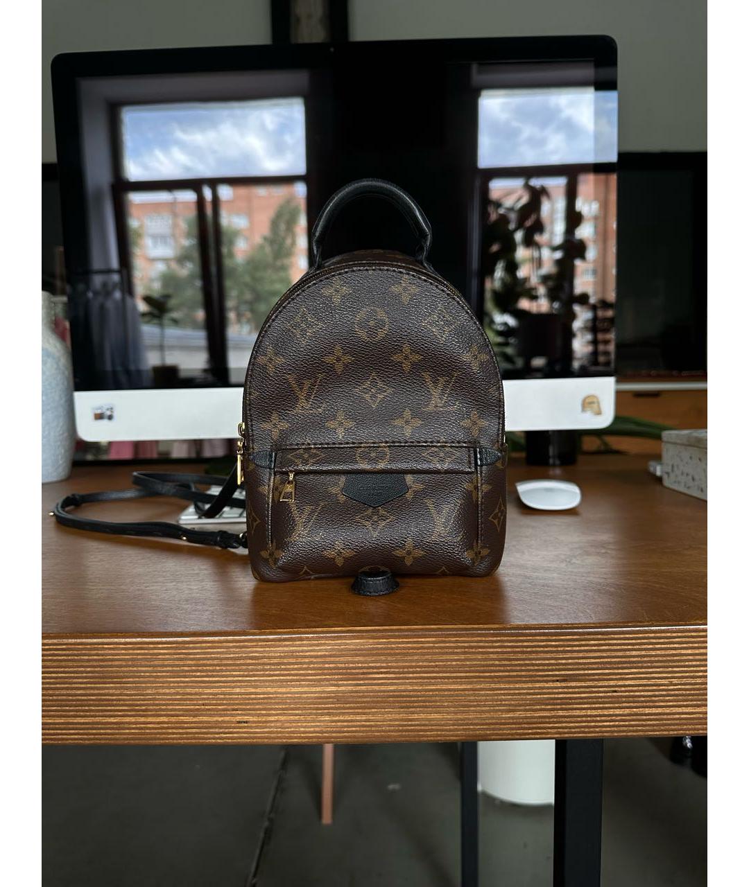 LOUIS VUITTON Коричневый кожаный рюкзак, фото 2