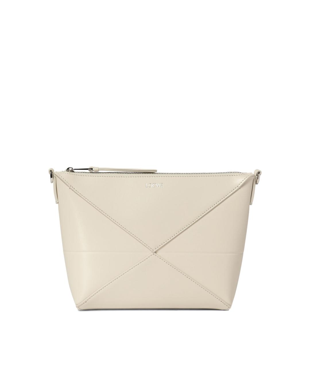 LOEWE Бежевая кожаная сумка через плечо, фото 1