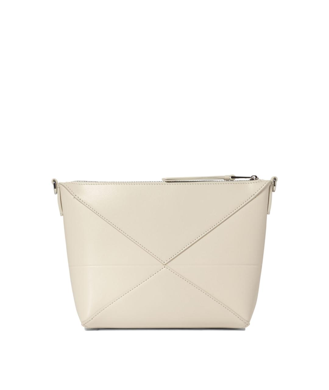 LOEWE Бежевая кожаная сумка через плечо, фото 3