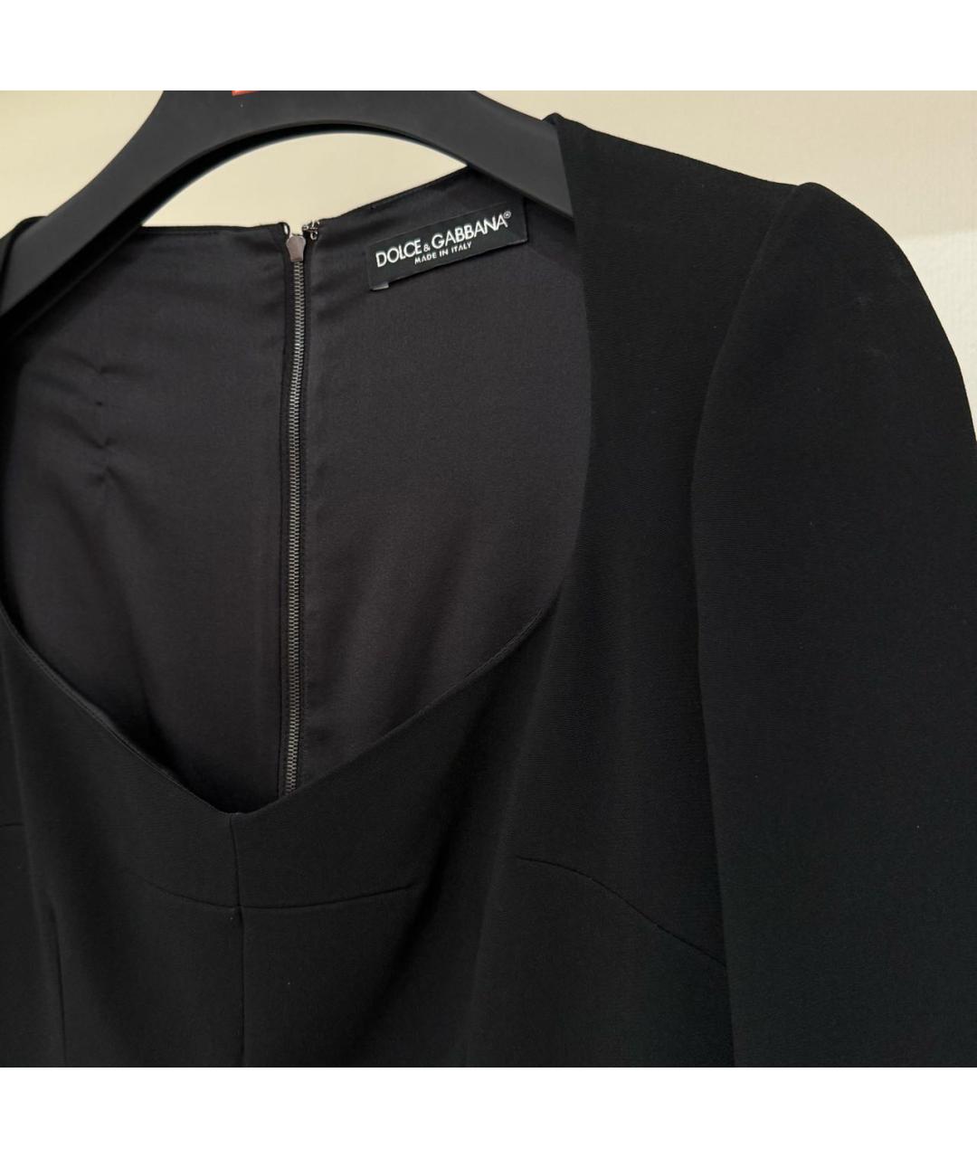 DOLCE&GABBANA Черное вискозное коктейльное платье, фото 4