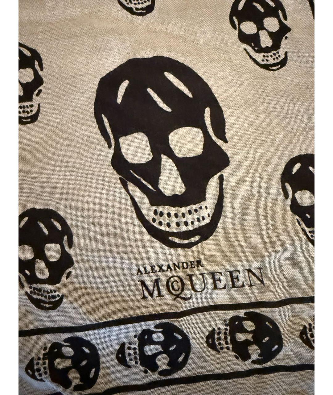 ALEXANDER MCQUEEN Бежевый платок, фото 2