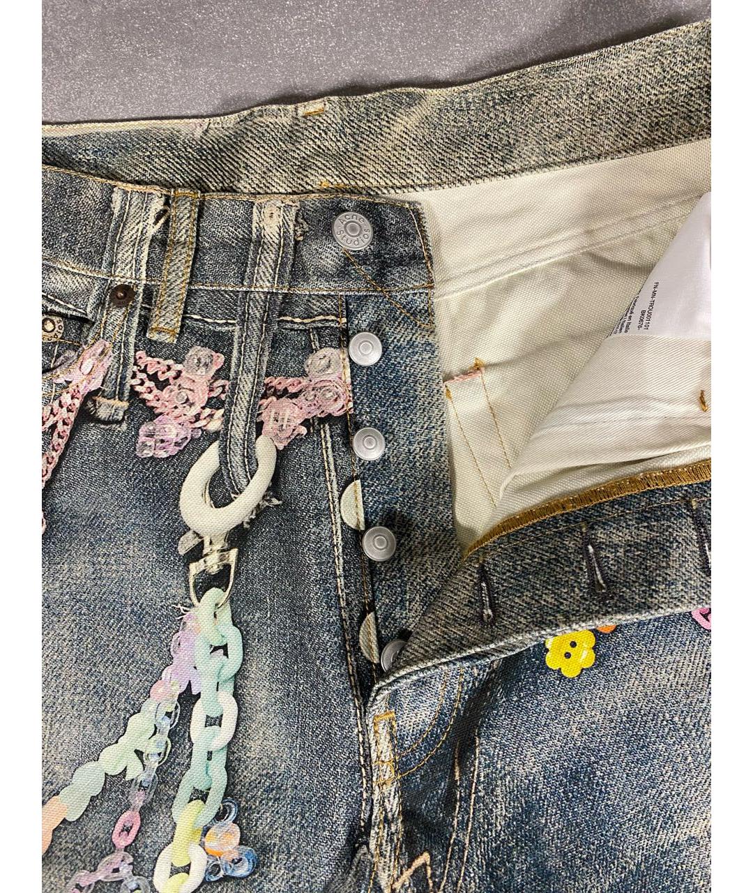 ACNE STUDIOS Темно-синие хлопковые прямые джинсы, фото 6