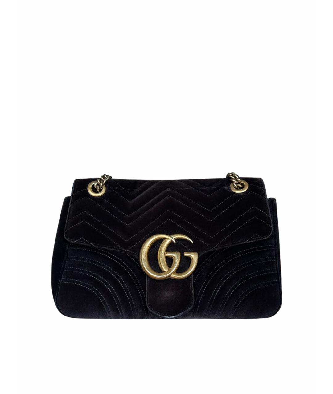 GUCCI Коричневая бархатная сумка через плечо, фото 1
