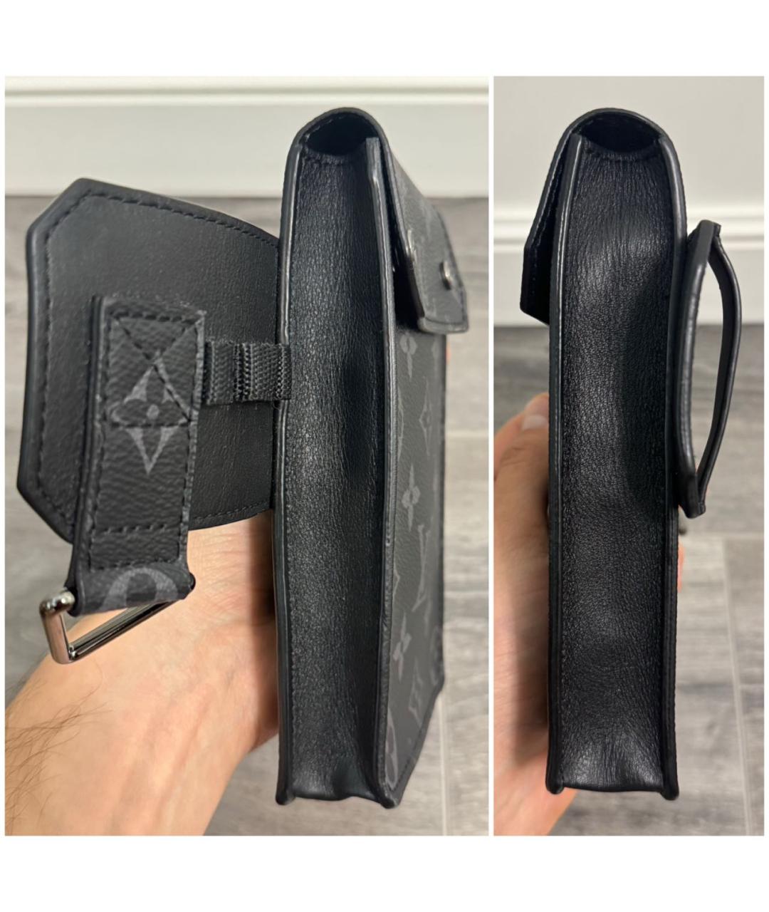 LOUIS VUITTON Черный ремень, фото 3