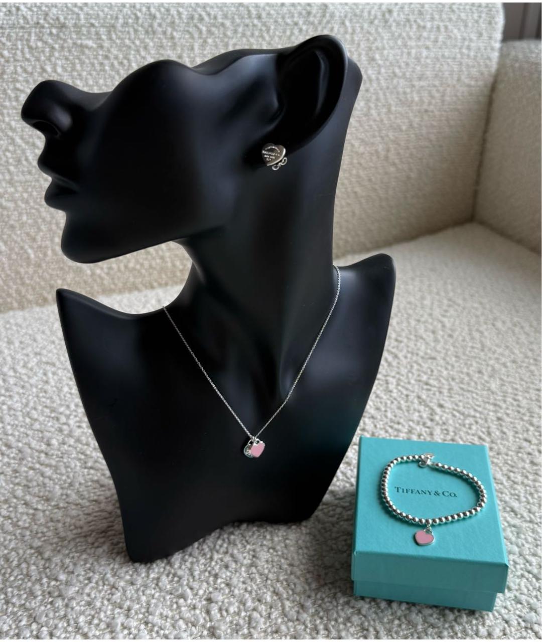TIFFANY&CO Розовая серебряная подвеска, фото 3