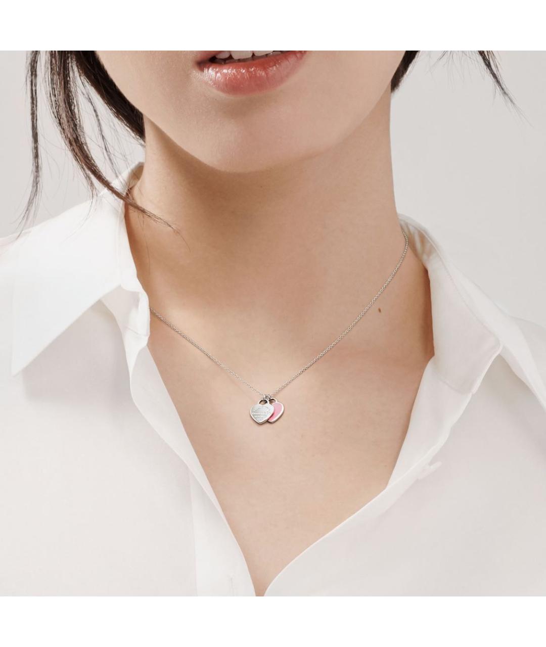 TIFFANY&CO Розовая серебряная подвеска, фото 2