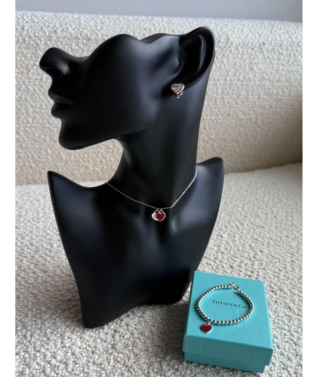 TIFFANY&CO Красная серебряная подвеска, фото 3