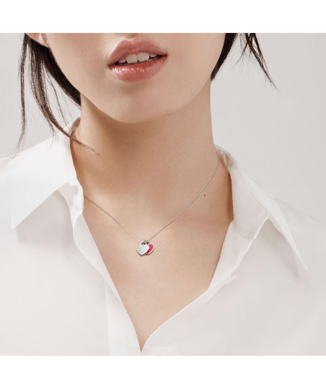 TIFFANY&CO Красная серебряная подвеска, фото 2