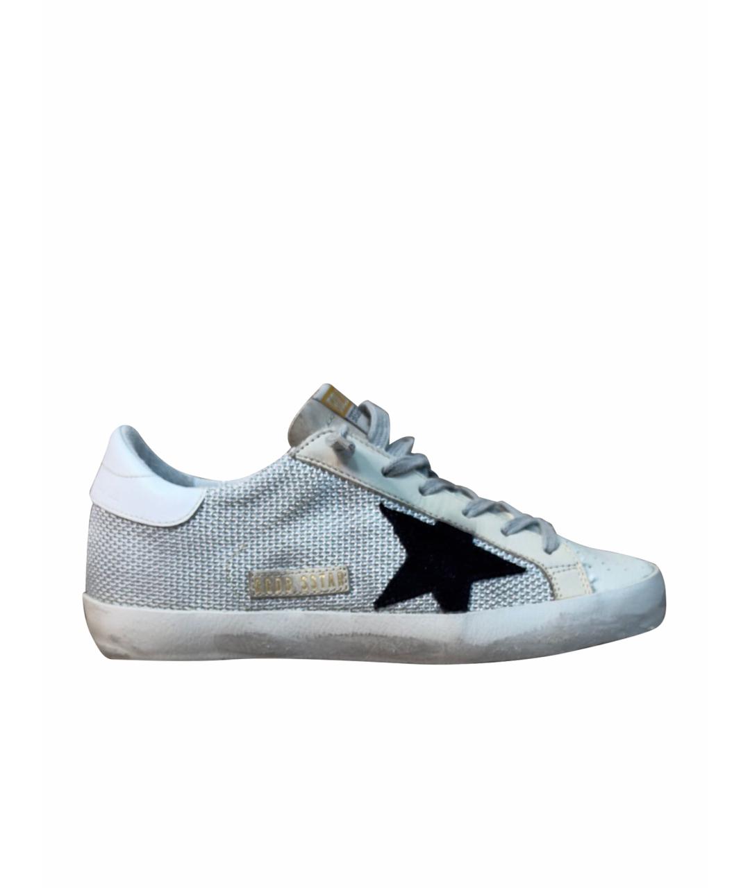 GOLDEN GOOSE DELUXE BRAND Серые текстильные кеды, фото 1