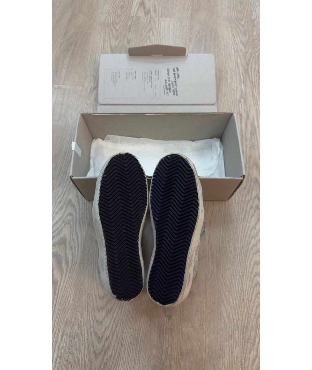 GOLDEN GOOSE DELUXE BRAND Серые текстильные кеды, фото 6