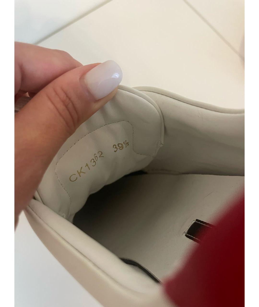 DOLCE&GABBANA Белые кожаные кеды, фото 5