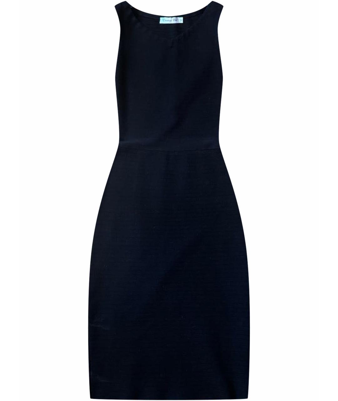 CHRISTIAN DIOR Черное хлопковое повседневное платье, фото 1