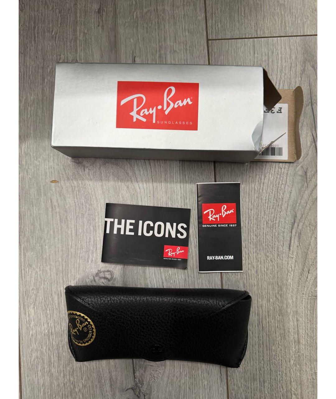 RAY BAN Золотые металлические солнцезащитные очки, фото 5