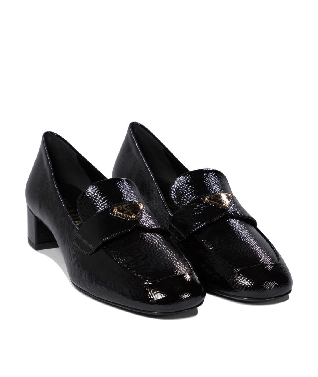 PRADA Черные кожаные лоферы, фото 2