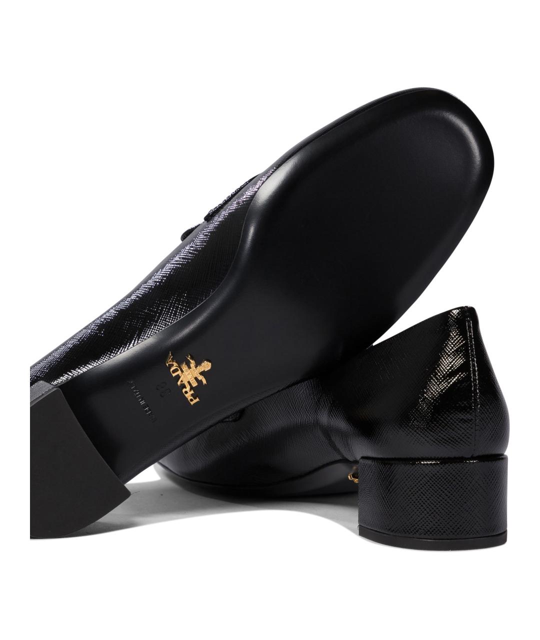 PRADA Черные кожаные лоферы, фото 5