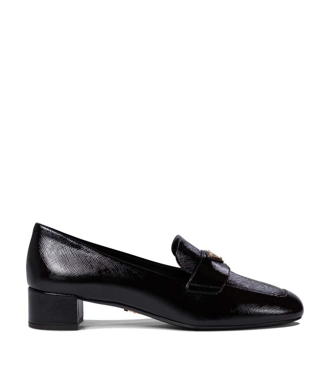 PRADA Черные кожаные лоферы, фото 1