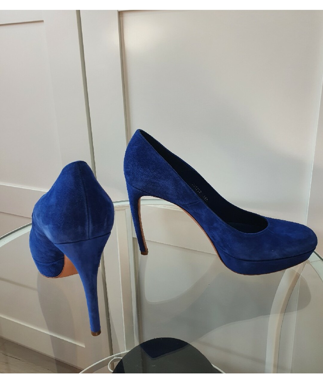 ALEXANDER MCQUEEN Синие замшевые туфли, фото 2