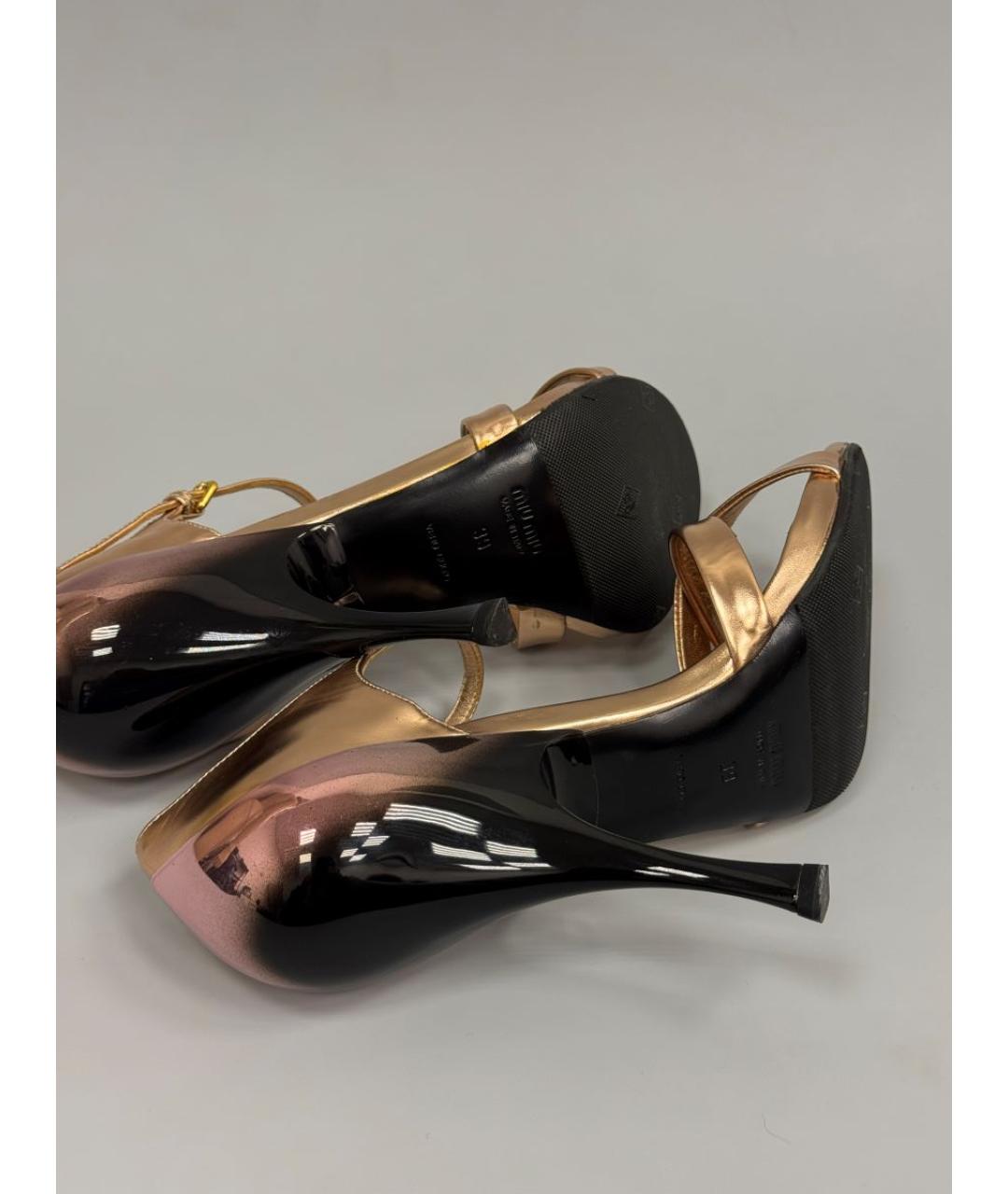 MIU MIU Кожаные босоножки, фото 3