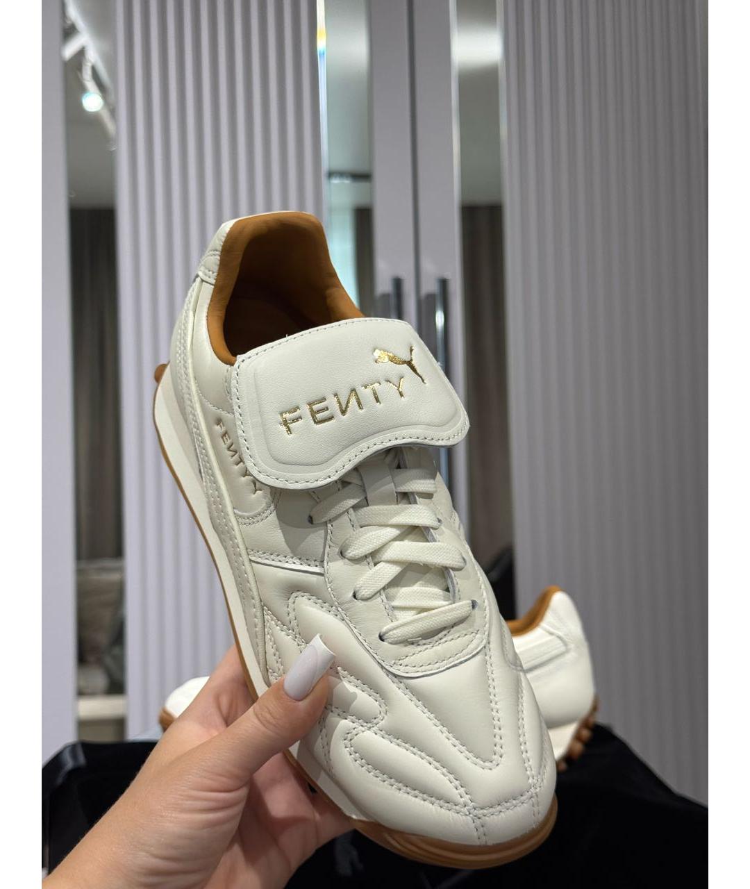 FENTY X PUMA Белые кожаные кроссовки, фото 4