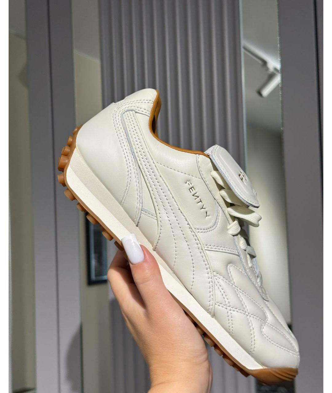 FENTY X PUMA Белые кожаные кроссовки, фото 5