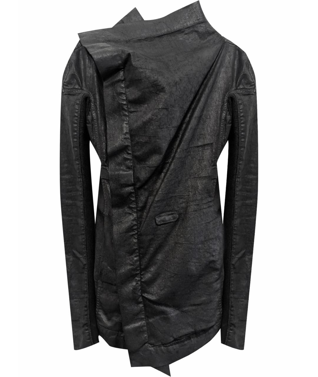 RICK OWENS Черная хлопковая куртка, фото 1