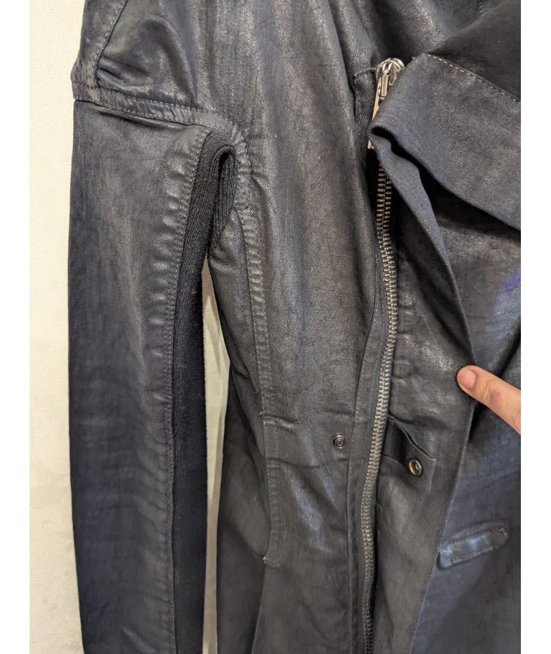RICK OWENS Черная хлопковая куртка, фото 4