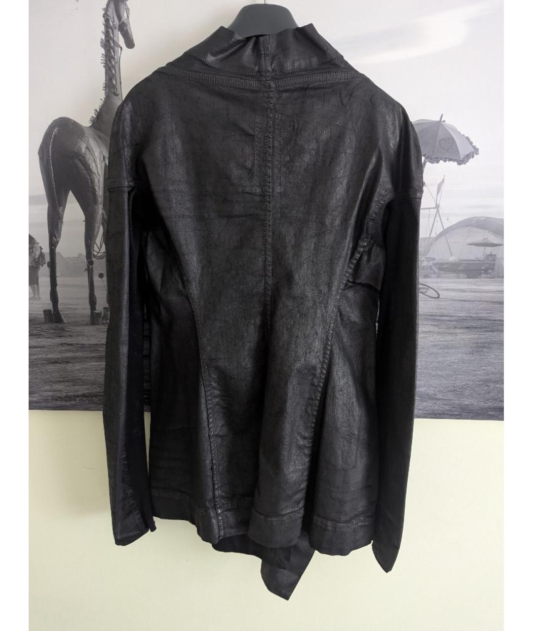 RICK OWENS Черная хлопковая куртка, фото 2