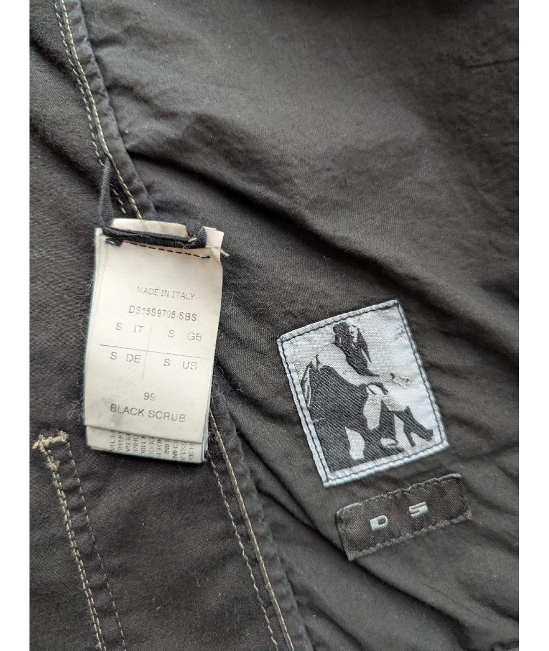 RICK OWENS Черная хлопковая куртка, фото 3