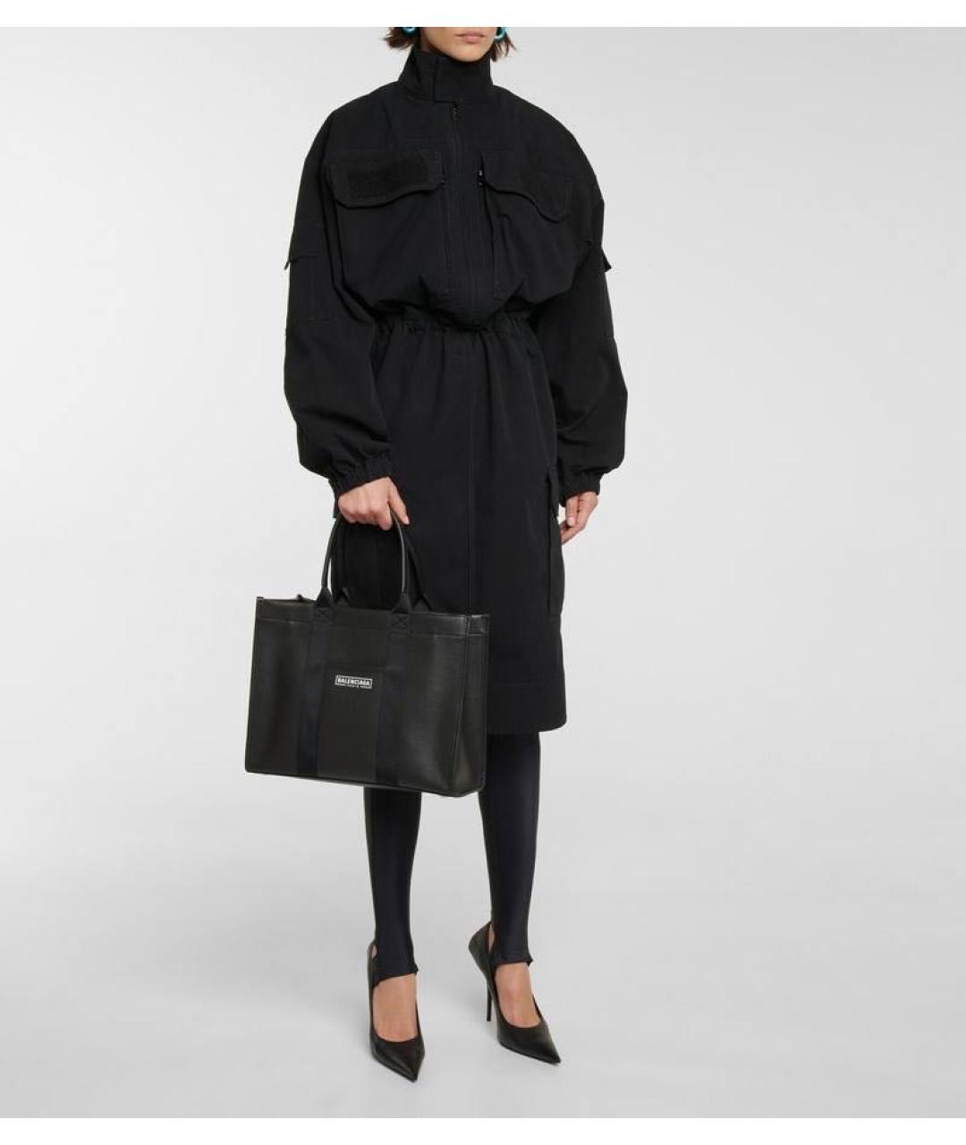 BALENCIAGA Черная кожаная сумка тоут, фото 8