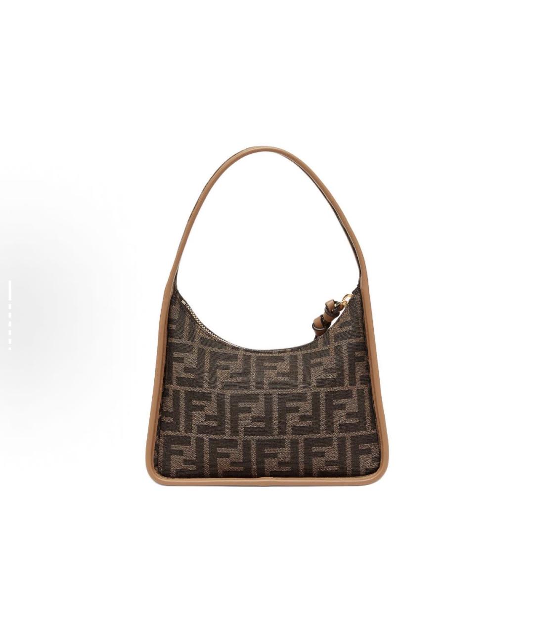 FENDI Коричневая сумка через плечо, фото 3