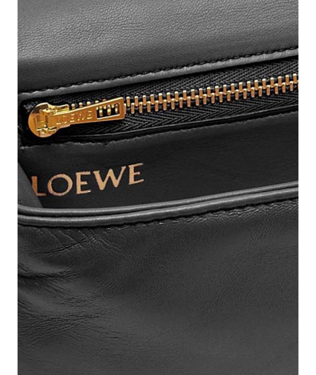 LOEWE Черная кожаная сумка через плечо, фото 3