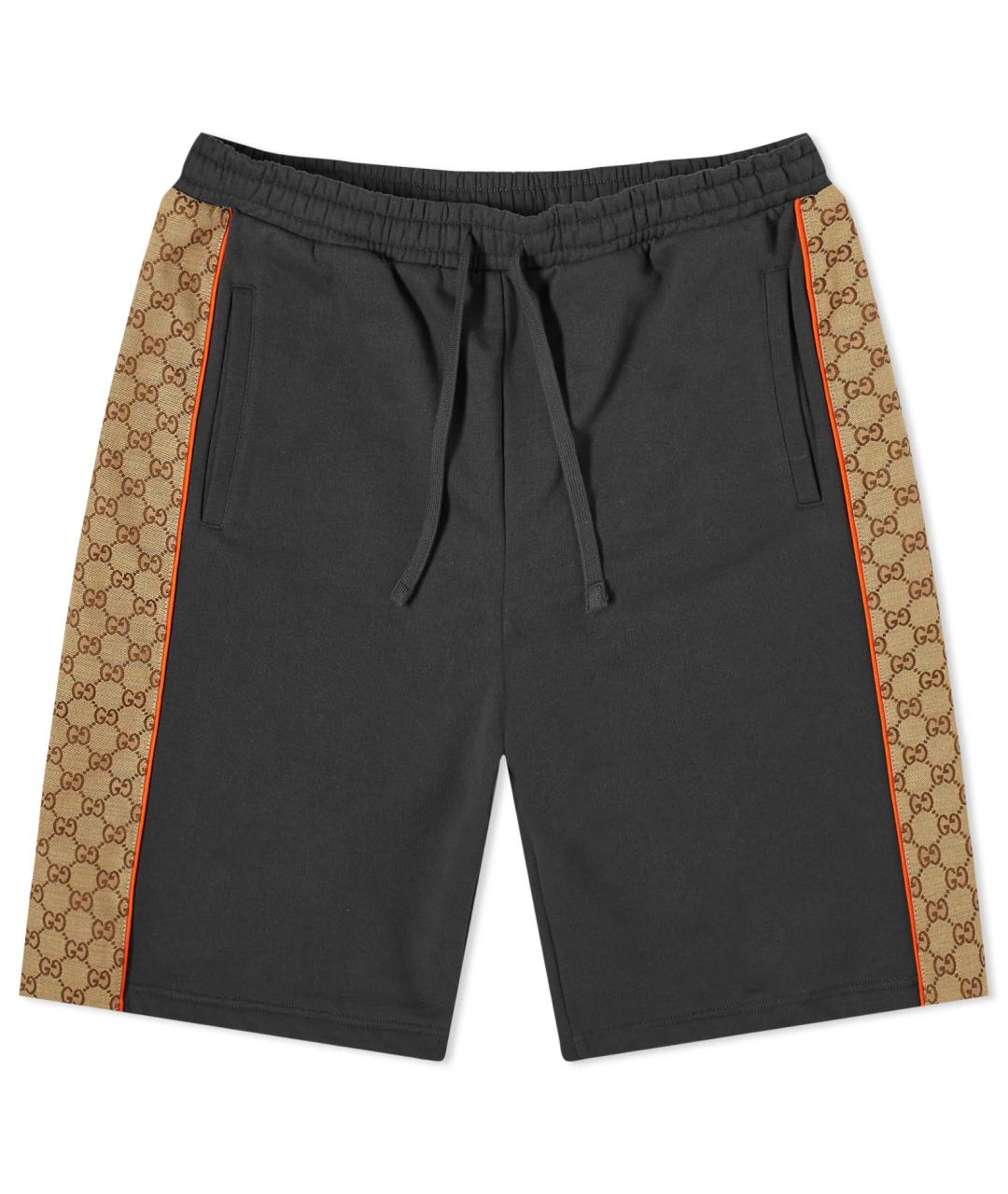 GUCCI Черные хлопковые шорты, фото 1