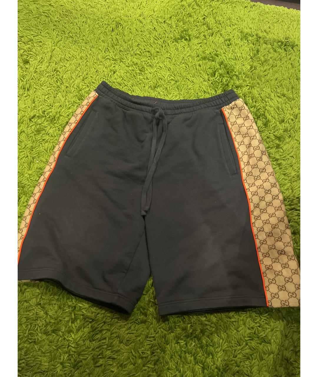 GUCCI Черные хлопковые шорты, фото 2