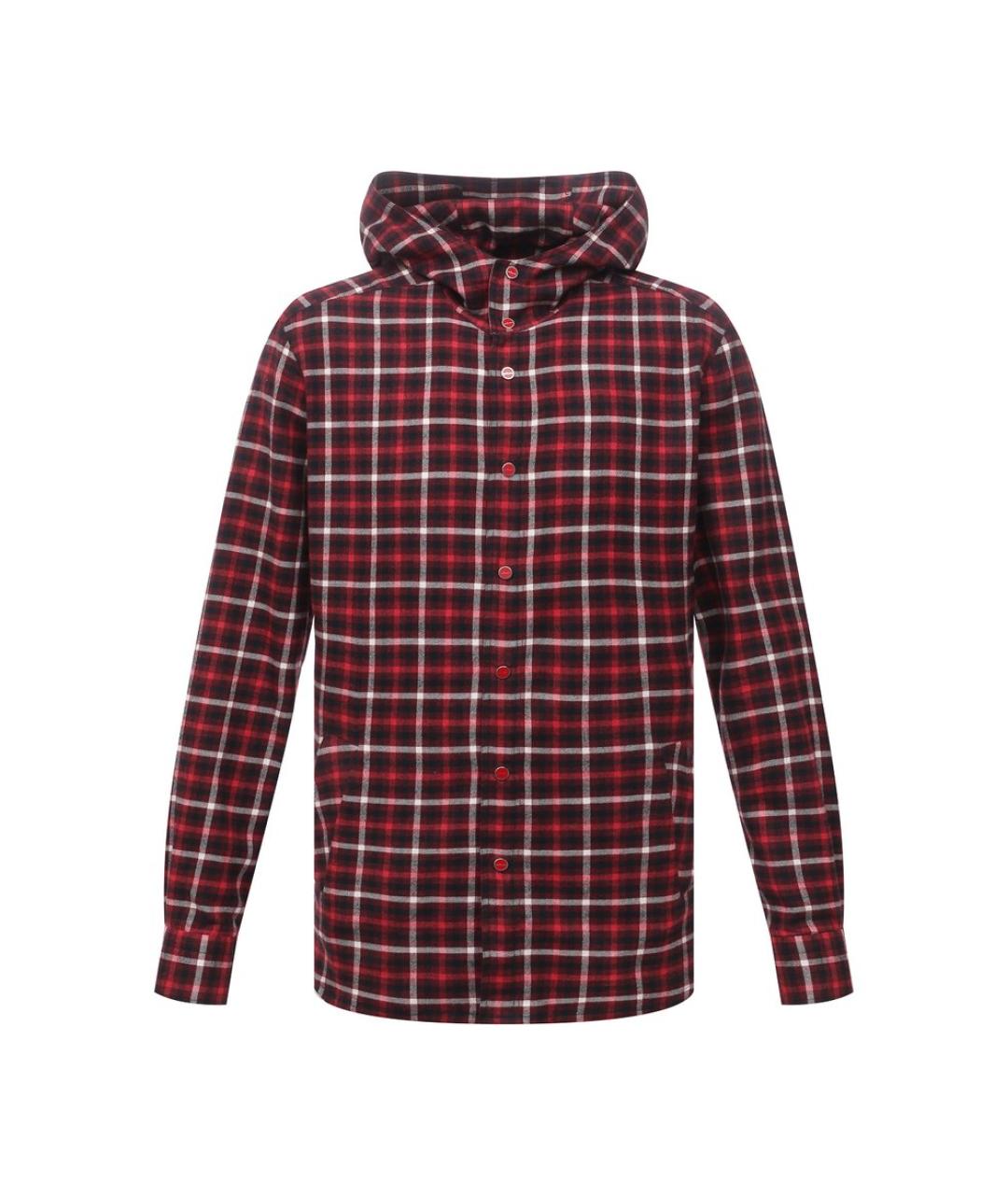 KITON Бордовая шерстяная кэжуал рубашка, фото 1