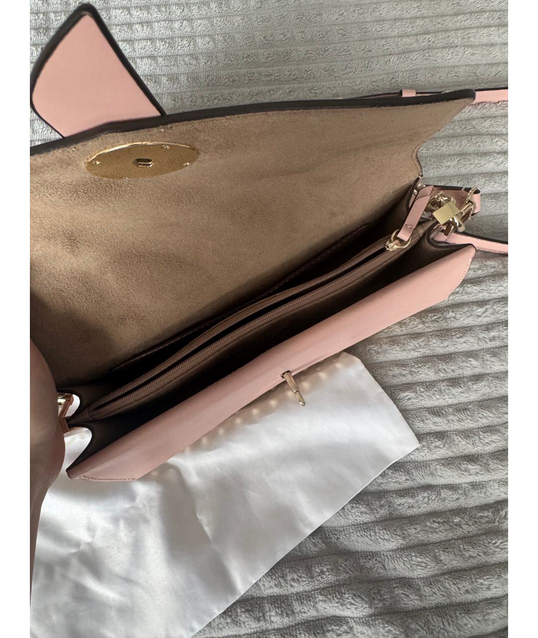 MICHAEL KORS Розовая кожаная сумка через плечо, фото 4