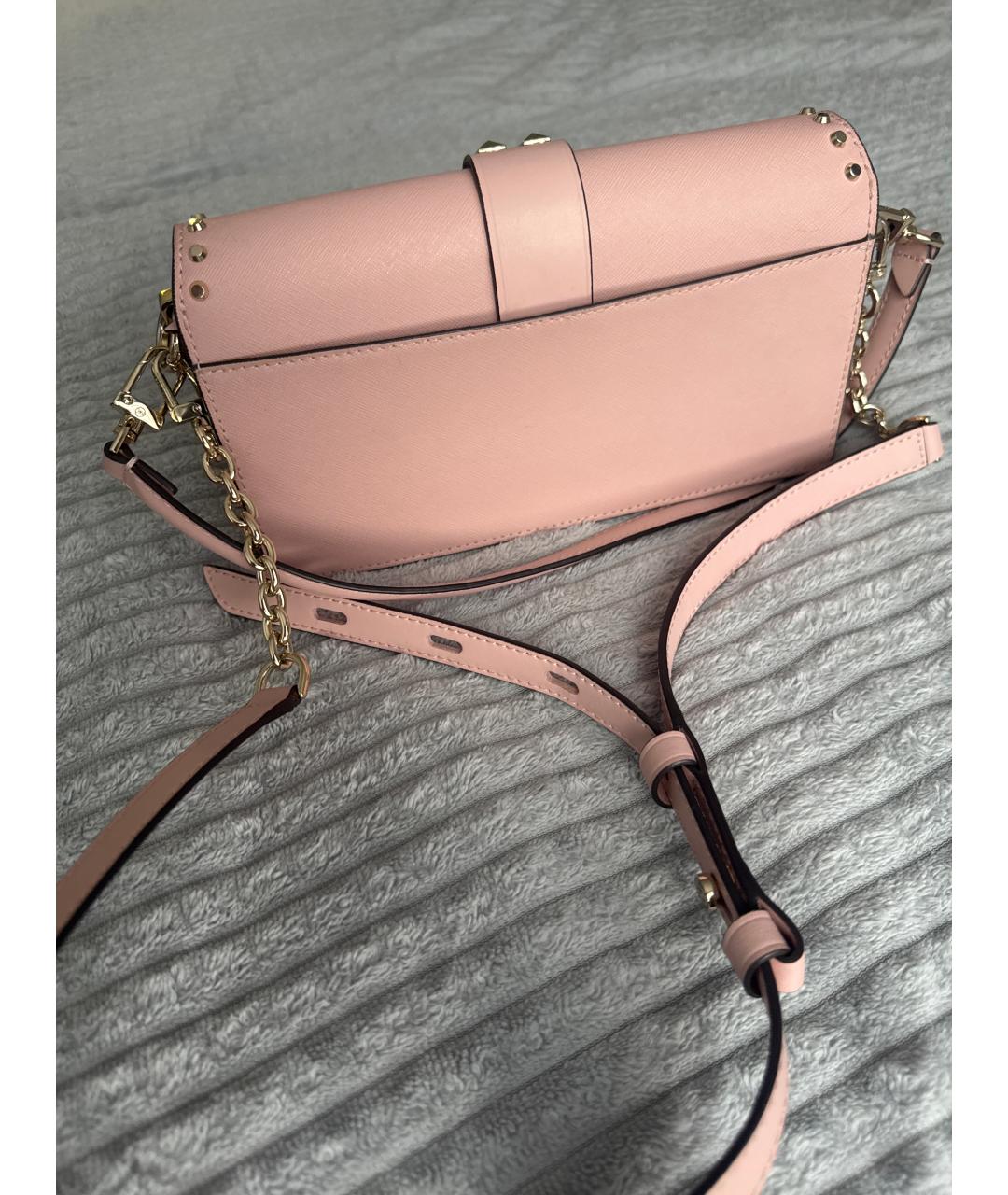 MICHAEL KORS Розовая кожаная сумка через плечо, фото 3