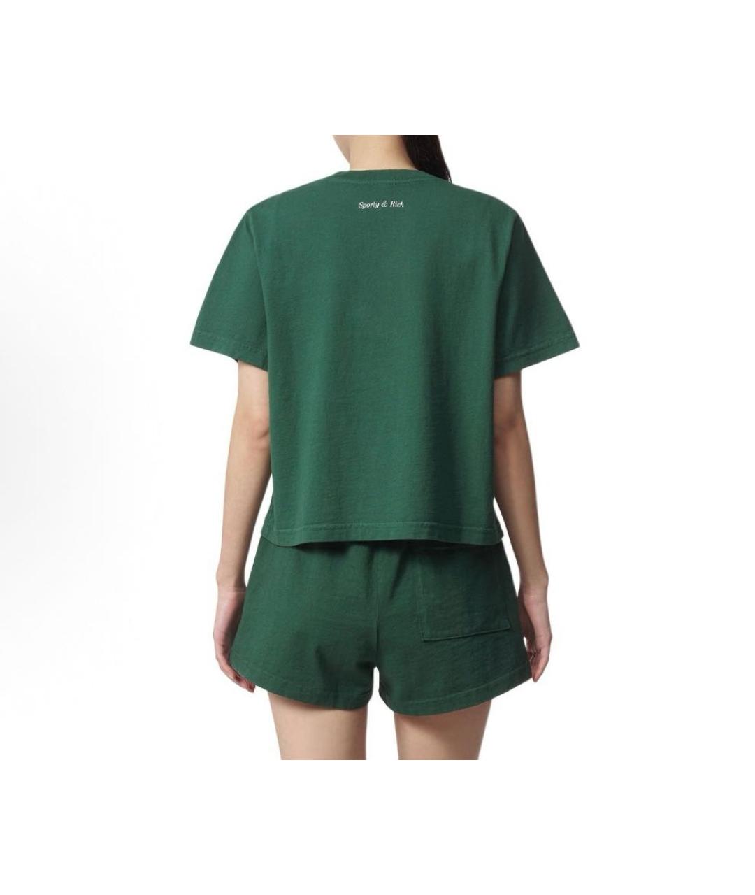SPORTY AND RICH Зеленая футболка, фото 4