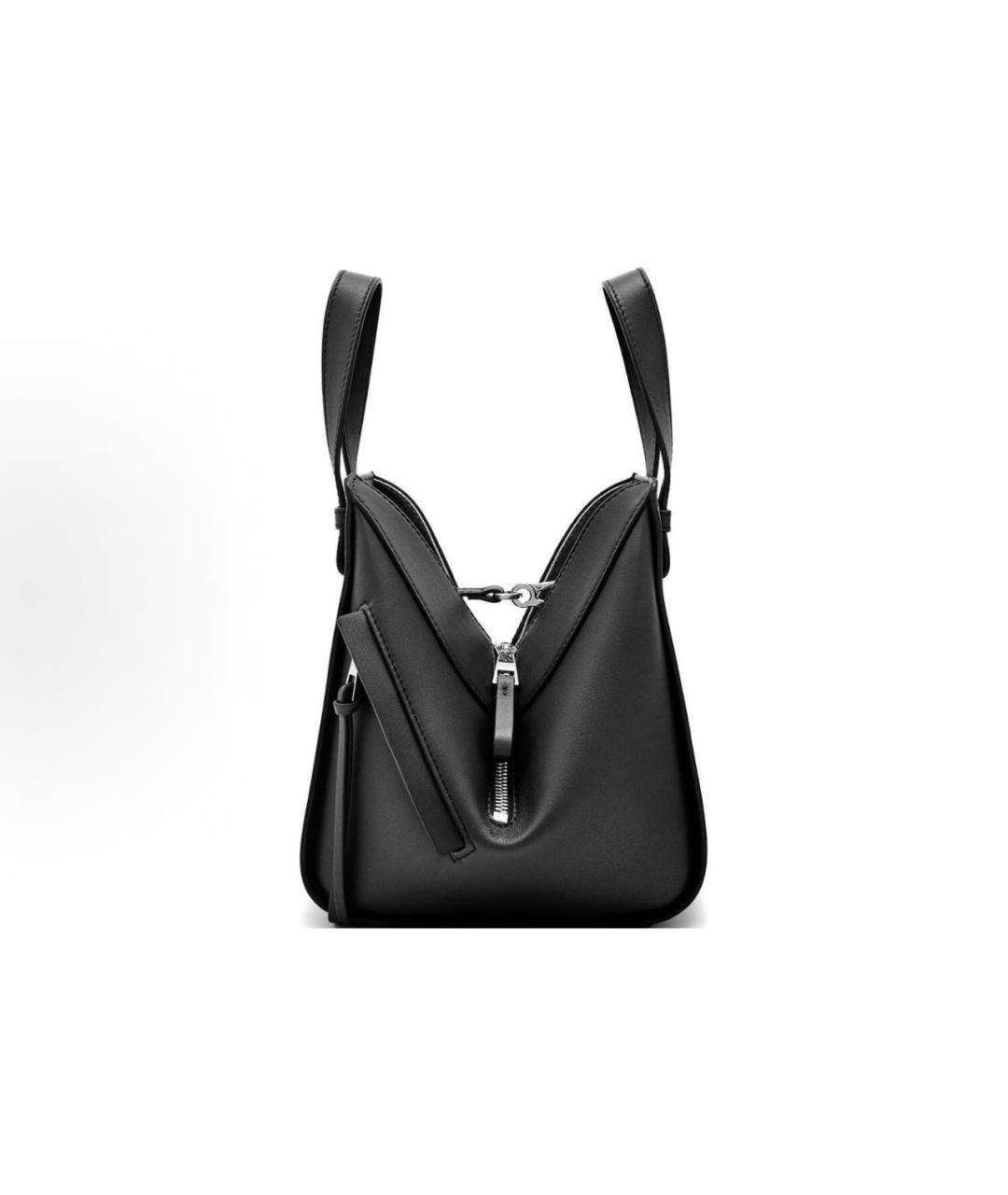 LOEWE Черная кожаная сумка тоут, фото 2
