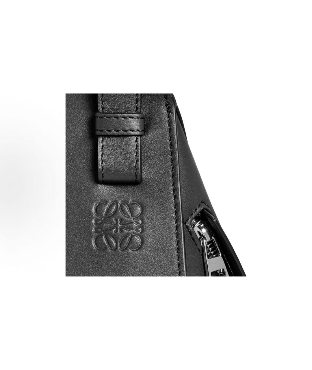 LOEWE Черная кожаная сумка тоут, фото 5