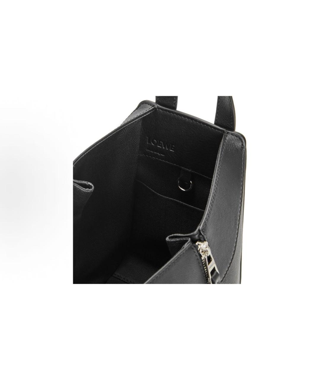 LOEWE Черная кожаная сумка тоут, фото 4