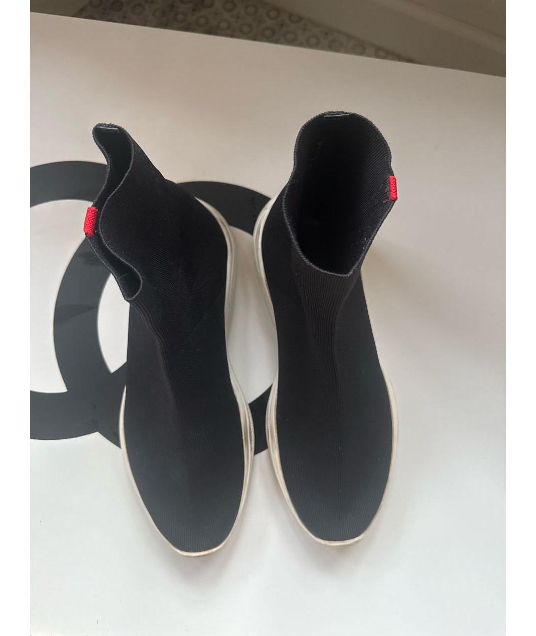 PRADA Черные текстильные кроссовки, фото 3