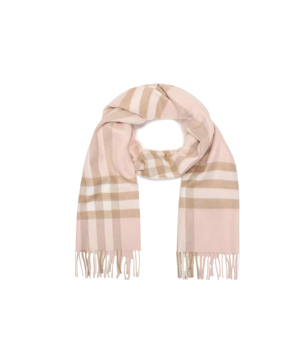 BURBERRY Розовый кашемировый шарф, фото 2