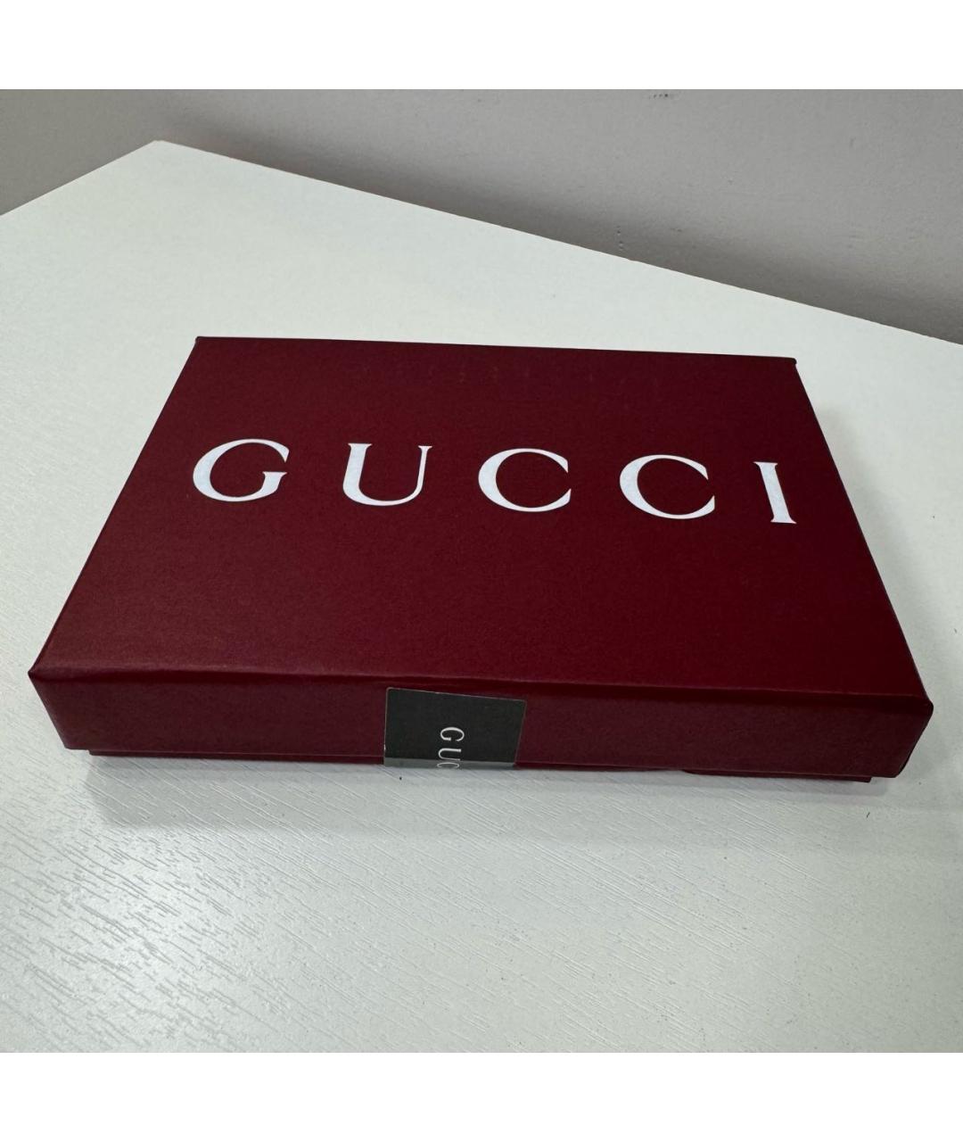 GUCCI Коричневая кожаная визитница, фото 6