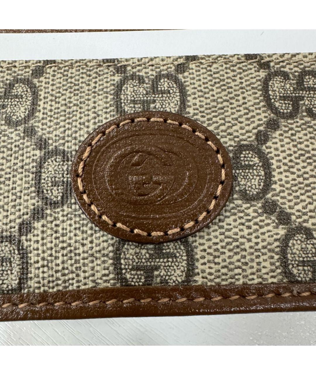 GUCCI Коричневая кожаная визитница, фото 3