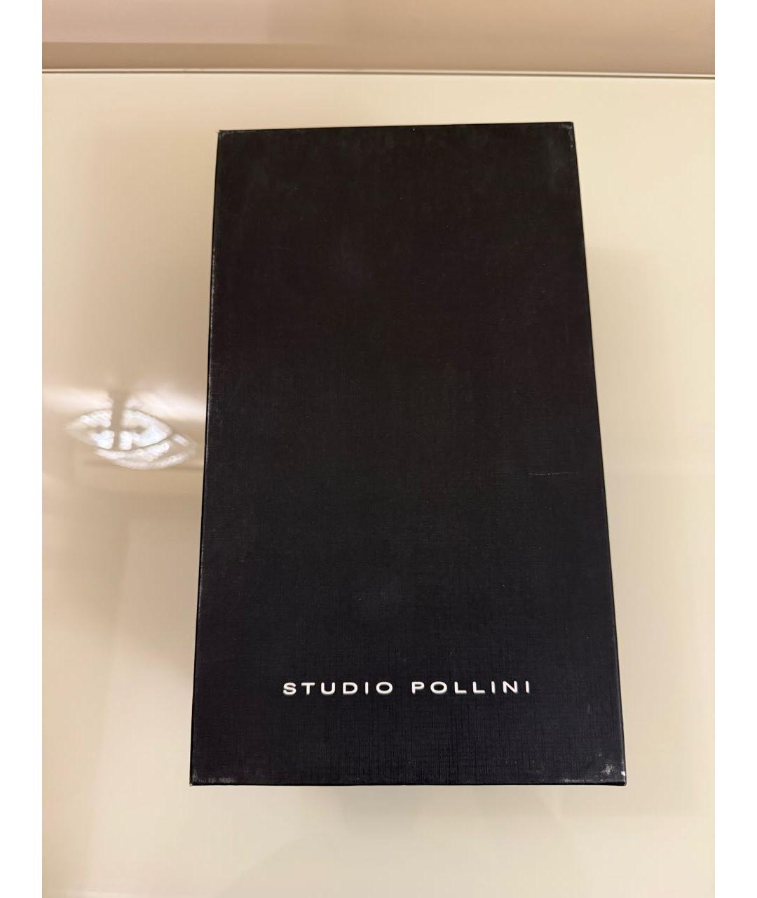 POLLINI Белые кожаные мокасины, фото 8